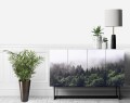 Samoprzylepna okleina LAMINOWANA las we mgle mgła