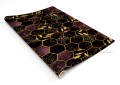 Okleina LAMINOWANA 120x60cm Heksagony złote liście