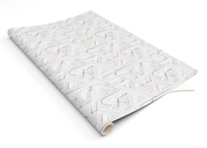 biały wzór 3D okleina laminowana ozdobna na meble