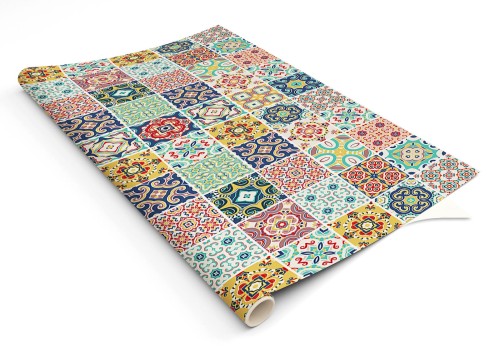 ORIENTALNY PATCHWORK KOLORY okleina na meble blaty