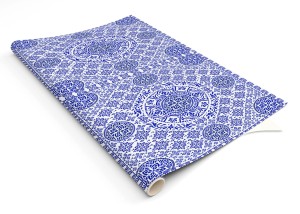 NIEBIESKA MANDALA ozdobna laminowana okleina