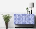 NIEBIESKA MANDALA ozdobna laminowana okleina