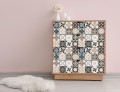 BEŻOWA MOZAIKA PATCHWORK ozdobna okleina
