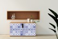 NIEBIESKI PATCHWORK orientalna okleina laminowana