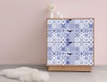 NIEBIESKI PATCHWORK orientalna okleina laminowana