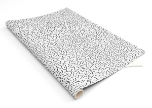 CZARNE WZORKI okleina meblowa na drzwi szafę blat