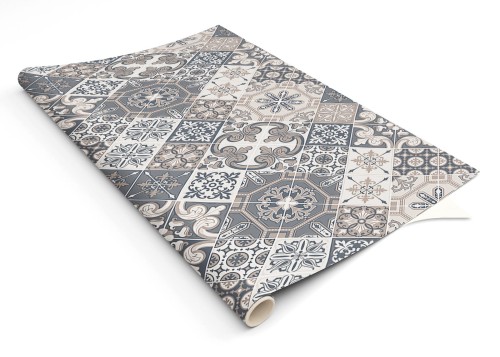 MAROKAŃSKI PATCHWORK SZARY okleina laminowana