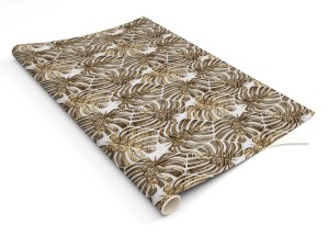 Złota monstera dekoracyjna okleina na meble blaty