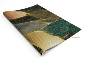 ABSTRAKCJA ZŁOTE LIŚCIE okleina laminowana