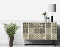 PATCHWORK BEŻOWY okleina samoprzylepna laminowana