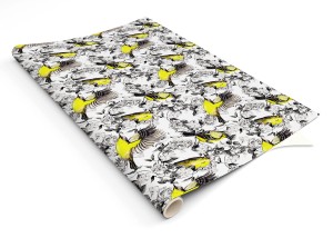 FOLIA samoprzylepna laminowana Kwiaty i ptaki