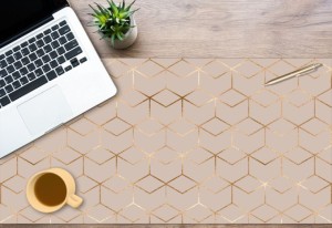 Mata antypoślizgowa ochronna na biurko różowe złoto 