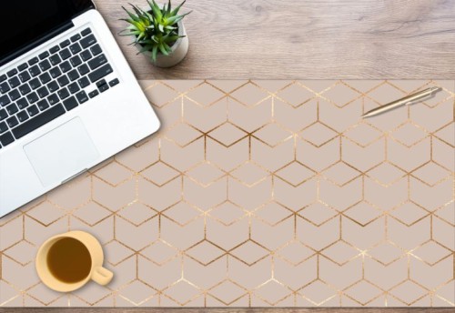Mata antypoślizgowa ochronna na biurko różowe złoto 