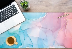 Podkładka antypoślizgowa ochronna na biurko pastelowy marmur