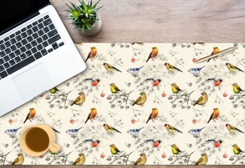 Podkładka antypoślizgowa na biurko pastelowe ptaszki