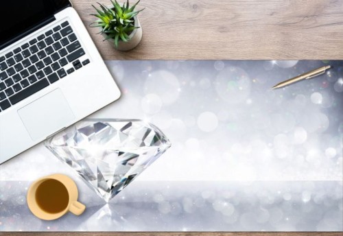 Elegancka podkładka mata ochronna na biurko diament