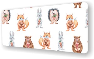 Ochronna mata na biurko podkładka Zwierzaki Leśne 90x45cm