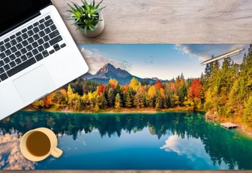 Mata podkładka ochronna na biurko góry jesień jezioro