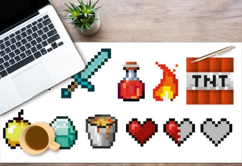 Mata ochronna antypoślizgowa na biurko pixel jak minecrafta