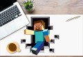 Mata ochronna na biurko dla chłopca steve jak z minecrafta