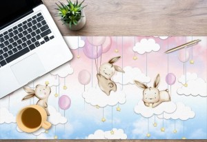 Podkładka mata ochronna na biurko pastelowe króliczki