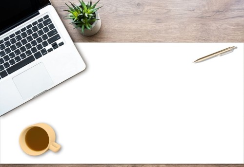 Podkładka mata ochronna na biurko biała antypoślizgowa