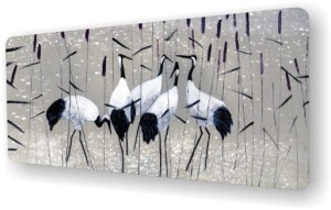 Ochronna mata na biurko podkładka Żurawie jak Malowane 90x45cm