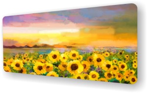 Ochronna mata na biurko podkładka Słoneczniki Pole jak Malowane 90x45cm
