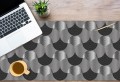 Podkładka ochronna na biurko z IKEA MALM szaro czarne koła