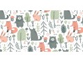 Mata antypoślizgowa na biurko z IKEA MALM leśne zwierzątka 