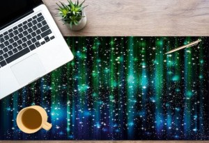 MATA podkładka ochronna na biurko z IKEA MALM galaxy gwiazdy