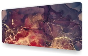 Ochronna mata na biurko podkładka Marmur Czerwony Złoty 90x45cm