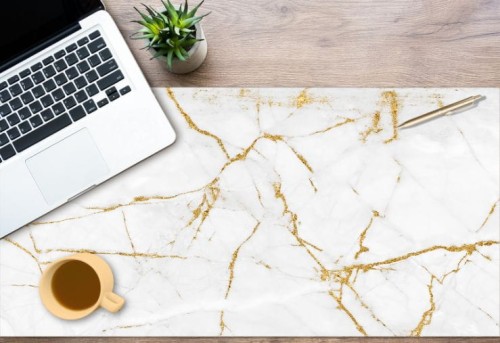 PODKŁADKA ochronna na biurko z IKEA MALM gold marble