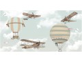 Podkładka MATA ochronna na biurko z IKEA MALM samoloty balony retro