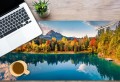 Antypoślizgowa MATA ochronna na biurko z IKEA MALM jezioro góry
