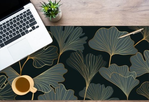 Antypoślizgowa MATA ochronna na biurko z IKEA MALM eleganckie liście do biura