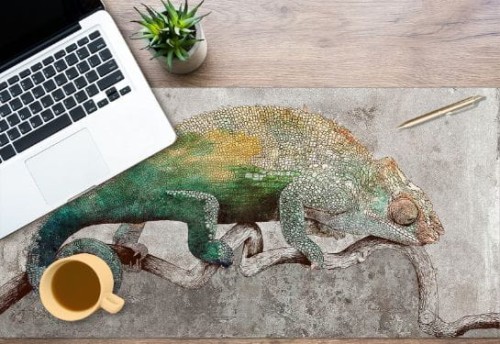Nowoczesna antypoślizgowa MATA na biurko z IKEA MALM kameleon