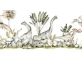 Winylowa mata ochronna na biurko z IKEA MALM dla chłopca dinozaury dino