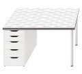 Ochronna podkładka na biurko z IKEA MICKE BIAŁY WZÓR 3D