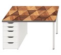 Ochronna podkładka na biurko IKEA MICKE DREWNIANE TRÓJKĄTY