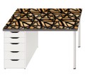 Ochronna podkładka na biurko z IKEA MICKE DREWNO WZORY 3D