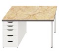 Ochronna podkładka na biurko z IKEA MICKE ZŁOTY MARMUR