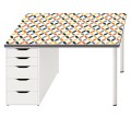 Antypoślizgowa mata ochronna na biurko ikea micke kolorowe wzory