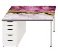 Ochronna podkładka na biurko IKEA MICKE RÓŻOWY MARMUREK