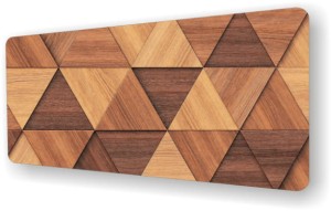 Ochronna mata na biurko podkładka Trójkąty Drewniane 90x45cm