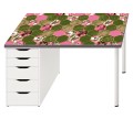 Ochronna podkładka na biurko z IKEA MICKE RÓŻOWE HEKSAGONY