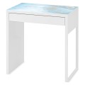 Ochronna MATA podkładka na biurko z IKEA MICKE niebieski marmurek