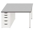 Ochronna podkładka na biurko z IKEA MICKE szare heksagony