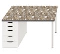  Podkładka do biura na biurko z IKEA MICKE drewniana monstera liście