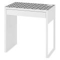 Mata ochronna na biurko ikea micke do biura CZARNO BIAŁA SIATKA
